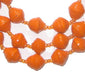 Orange Recycled Paper Beads from Uganda - The Bead Chest