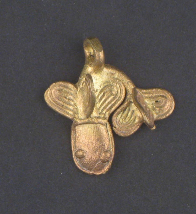 Mudfish Brass Pendant from Africa - The Bead Chest
