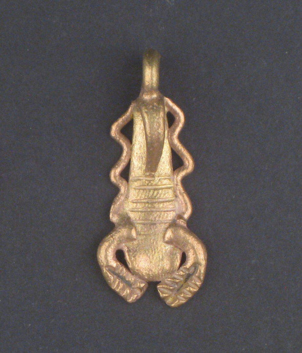 Scorpion Brass Pendant from Africa - The Bead Chest