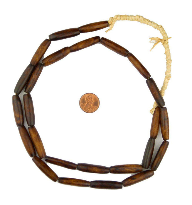 Brown Kenya Bone Beads (Elongated) - The Bead Chest