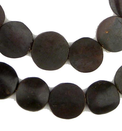 Dark Brown Kenya Bone Beads (Circular) - The Bead Chest