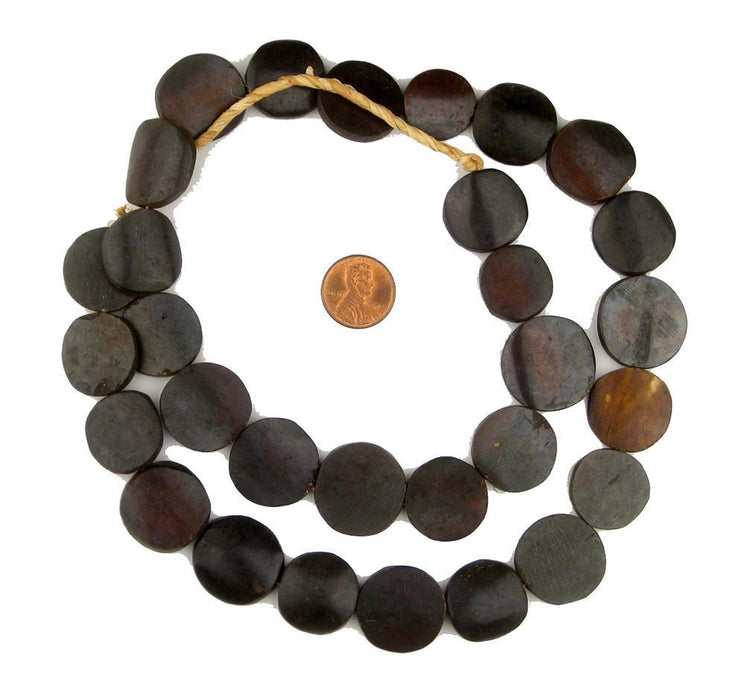 Dark Brown Kenya Bone Beads (Circular) - The Bead Chest