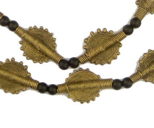 Sun Design Brass Baule Beads (19mm) - The Bead Chest