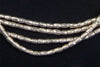 Folded Silver Tube Ethiopian Metal Beads (4x3mm)
