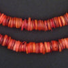 Red Moroccan Heishi Shell Beads