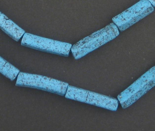 Turquoise Moroccan Pottery Beads (Rectangle) - The Bead Chest