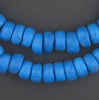Deep Blue Moroccan Pottery Beads (Rondelle - 14mm)
