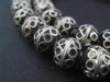 Fancy Berber Silver Bicone Beads (8x10mm) - The Bead Chest