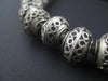 Fancy Berber Silver Bicone Beads (10x15mm)