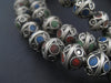 Tri-color Enamel Berber Bicone Beads (Set of 10)