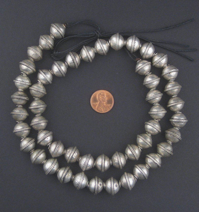 Berber Silver Bicone Beads (12x14mm) - The Bead Chest