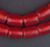 Cherry Amber Resin Cylinder Beads