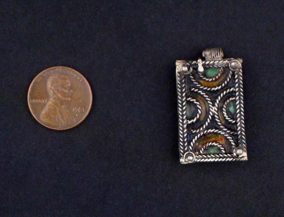 Rectangular Semisphere Berber Ornament (34x19mm) - The Bead Chest