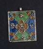 Multicolor Rectangular Enameled Berber Pendant