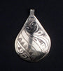 Engraved Silver Moroccan Pendant (56 x 33mm)