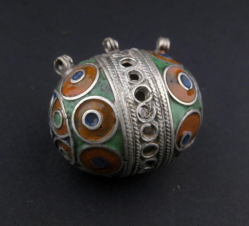 Multicolor Fancy Berber Bead Pendant - The Bead Chest