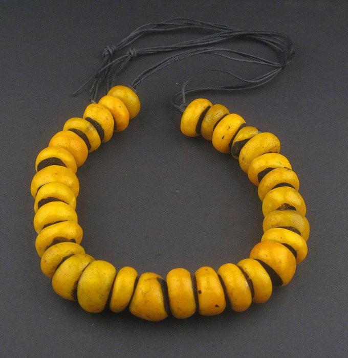 Moroccan Bumble Bee Amber Resin Beads (Petite) - The Bead Chest