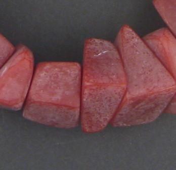 Vintage Red Moroccan Resin Chunk Beads - The Bead Chest