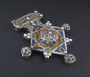 Multicolor Enamel Berber Cross Pendant