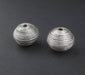 Artisanal Berber Silver Spiral Beads (20x22mm) (Set of 2) - The Bead Chest