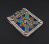Enameled Diamond Rectangular Berber Pendant