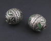 Green Enamel Berber Bead (Set of 2)