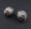 Red Enamel Berber Bead (Set of 2)