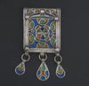 Multicolor Enameled Berber Pendant w/ Dangles