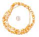 Pumpkin Orange Fused Recycled Glass Beads (10mm) - The Bead Chest