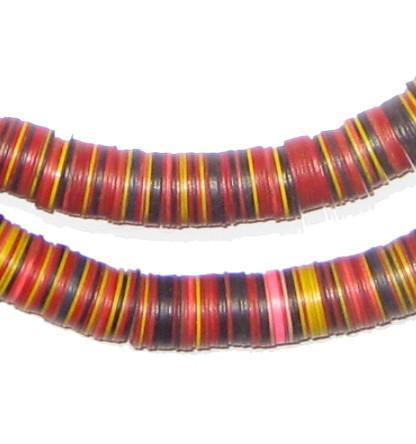 Vintage African Medley Vinyl Phono Record Beads (10-12mm) - The Bead Chest