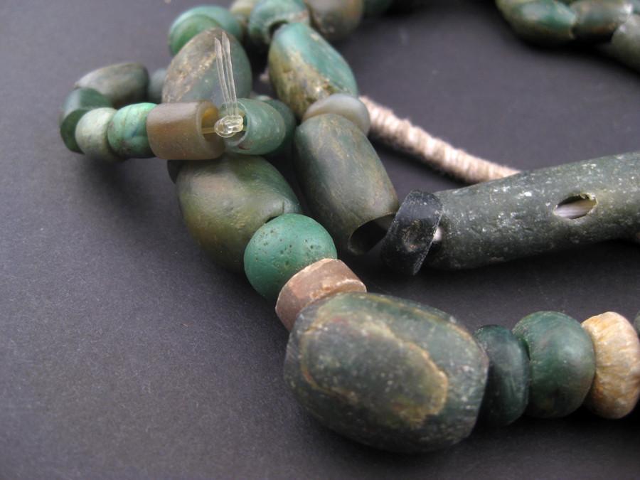 Old African Amazonite Stone Beads - The Bead Chest