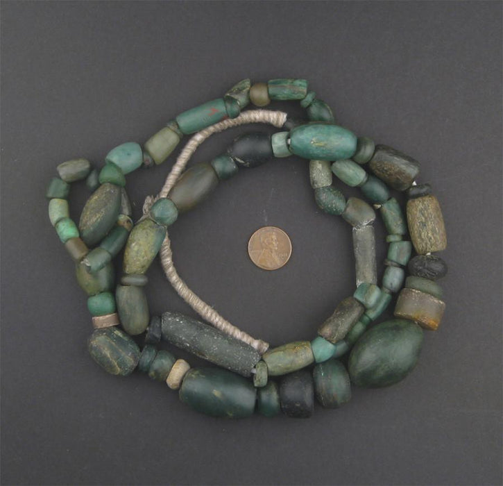 Old African Amazonite Stone Beads - The Bead Chest
