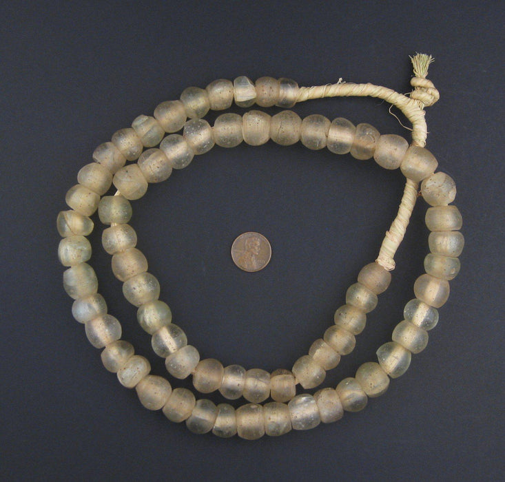 Old Clear Round Dogon Trade Beads - The Bead Chest