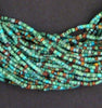Dark Turquoise Tiny Heishi Beads (2mm)