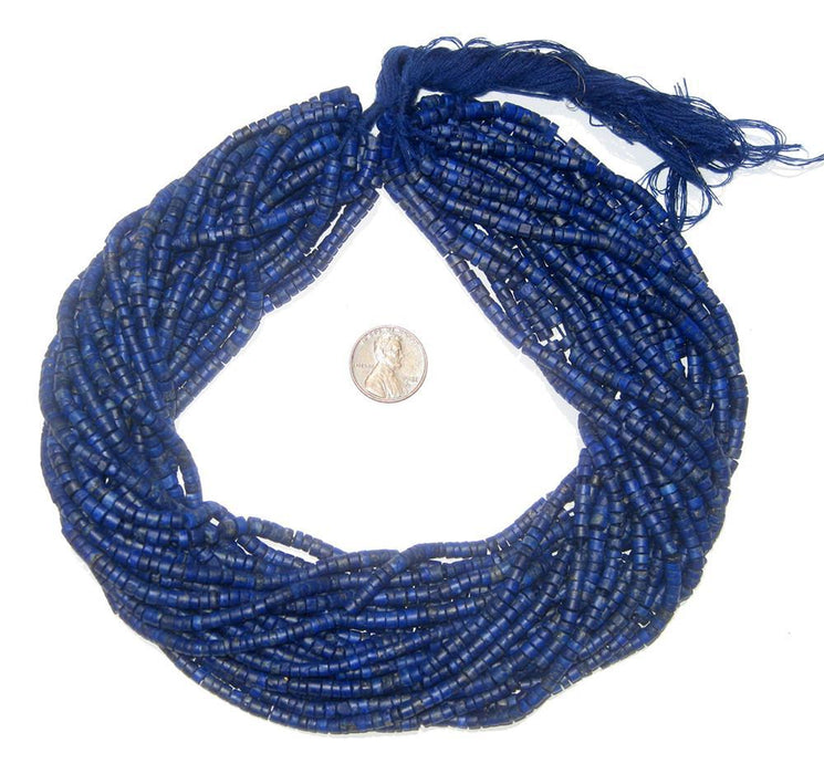 Lapis Lazuli Cylinder Beads (3mm) - The Bead Chest