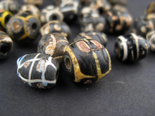 Antique Black & White Venetian French Cross Good Beads
