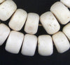 Jumbo White Kenya Bone Cylinder Beads