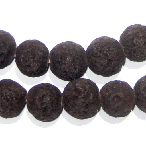 Rustic Brown Volcanic Stone Beads (14mm) - The Bead Chest