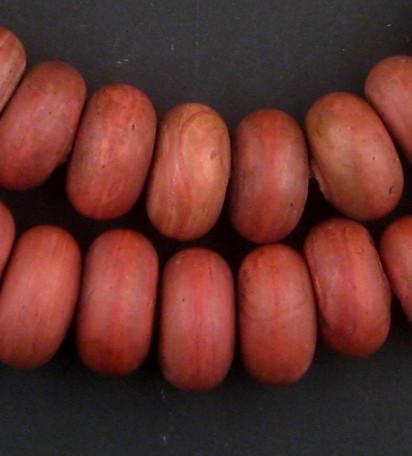 Old Sherpa Coral Glass Beads (Long Strand) - The Bead Chest