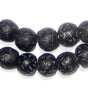 Midnight Swirl Black Krobo Powder Glass Beads