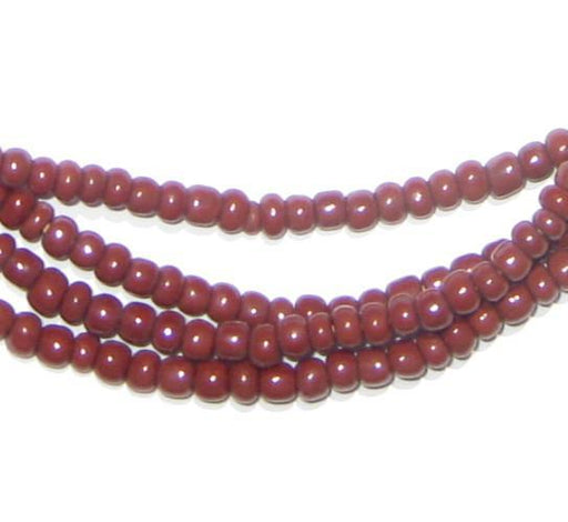 Chocolate Brown Glass Beads (2 Strands) - The Bead Chest