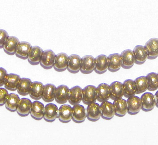 Round Brass Ethiopian Beads (3mm) - The Bead Chest