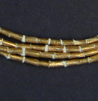 Brass Ethiopian Tube Beads (6x4mm) - The Bead Chest