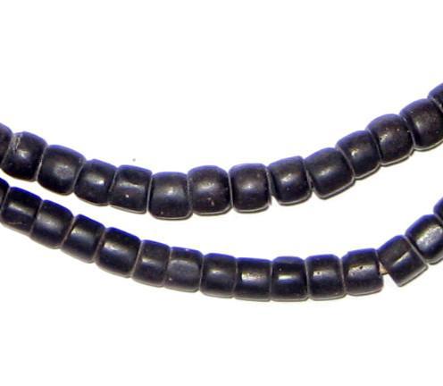 Old Black Kenya Turkana Beads - The Bead Chest