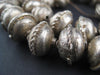 Unique Ornate Artisanal Ethiopian Bicone Silver Beads