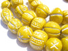 Sunflower Yellow Patterned Terracotta Beads - The Bead Chest
