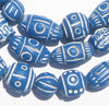 Sky Blue Patterned Terracotta Beads