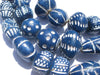 Cobalt Blue Patterned Terracotta Beads - The Bead Chest