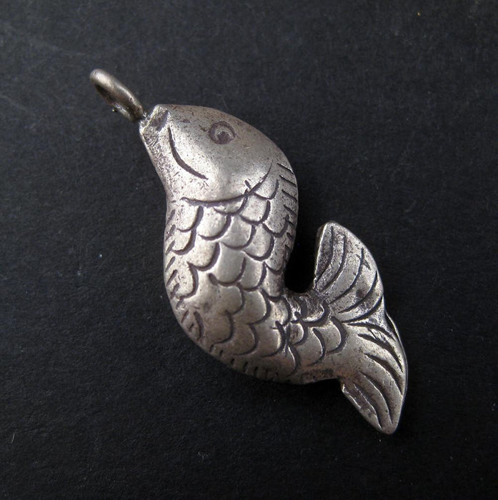 Hill Tribe Silver Fish Ornament - The Bead Chest