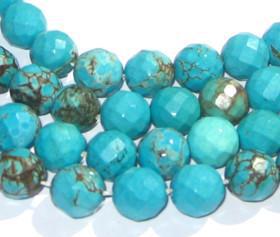 Authentic Turquoise Faceted Stone Beads - The Bead Chest